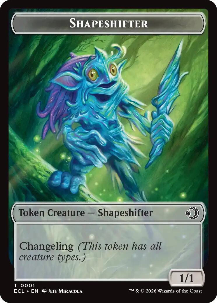 Treasure // Shapeshifter Double-Sided Token [Lorwyn Eclipsed Tokens] | Spectrum Games