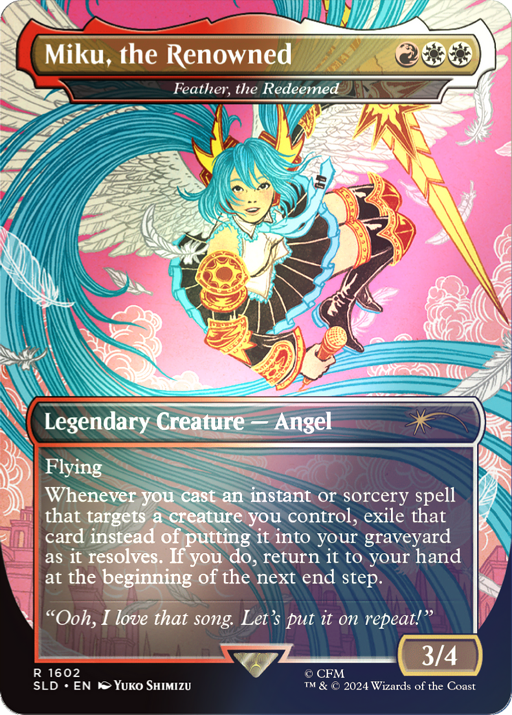 Miku, the Renowned - Feather, the Redeemed (Rainbow Foil) [Secret Lair Drop Series] | Spectrum Games