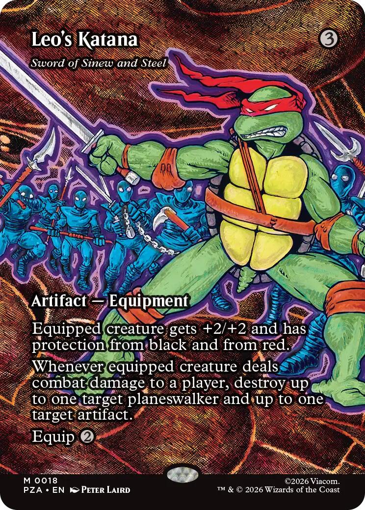 Leo's Katana - Sword of Sinew and Steel (Borderless) [Teenage Mutant Ninja Turtles Eternal-Legal] | Spectrum Games