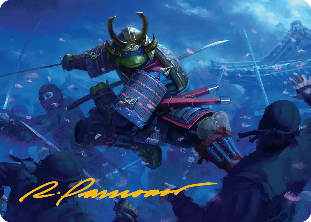 Leonardo, Sewer Samurai Art Card (1/54) (Gold-Stamped Signature) [Teenage Mutant Ninja Turtles Art Series] | Spectrum Games