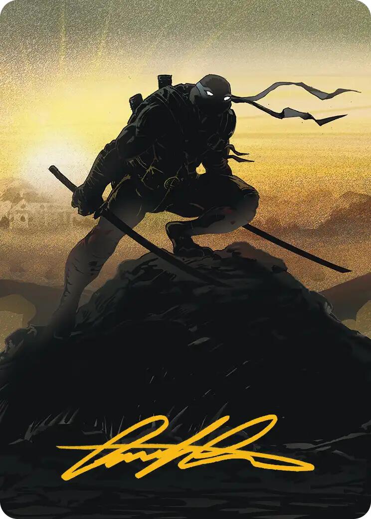 Leonardo, Sewer Samurai Art Card (20/54) (Gold-Stamped Signature) [Teenage Mutant Ninja Turtles Art Series] | Spectrum Games
