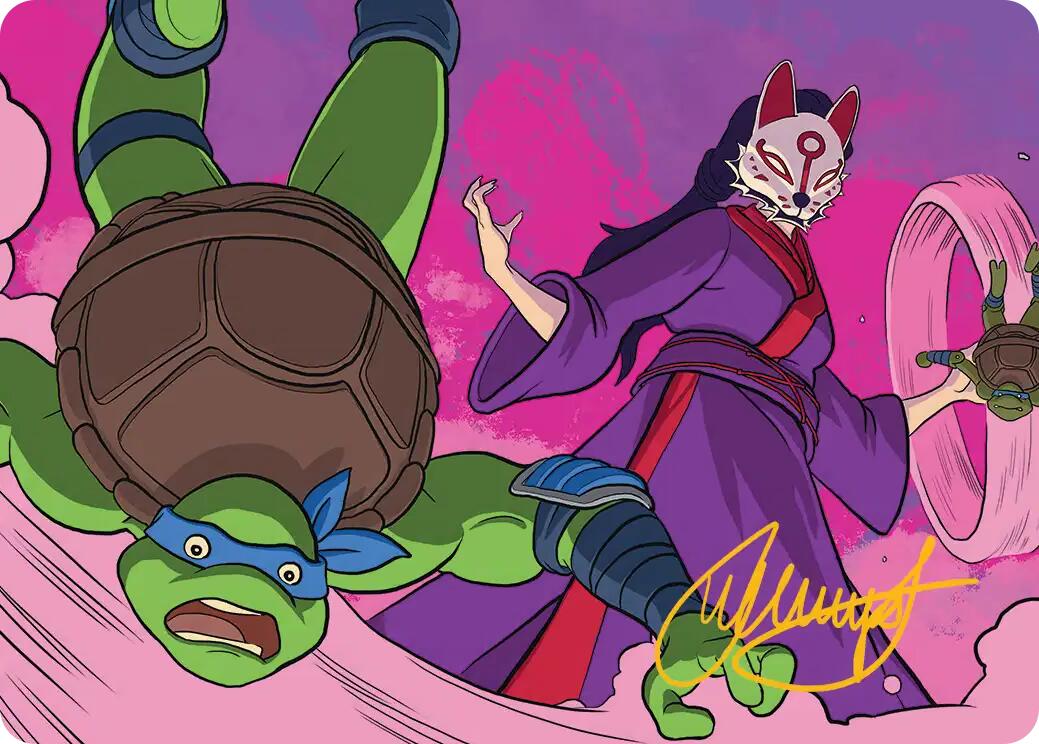 Kitsune's Technique Art Card (Gold-Stamped Signature) [Teenage Mutant Ninja Turtles Art Series] | Spectrum Games