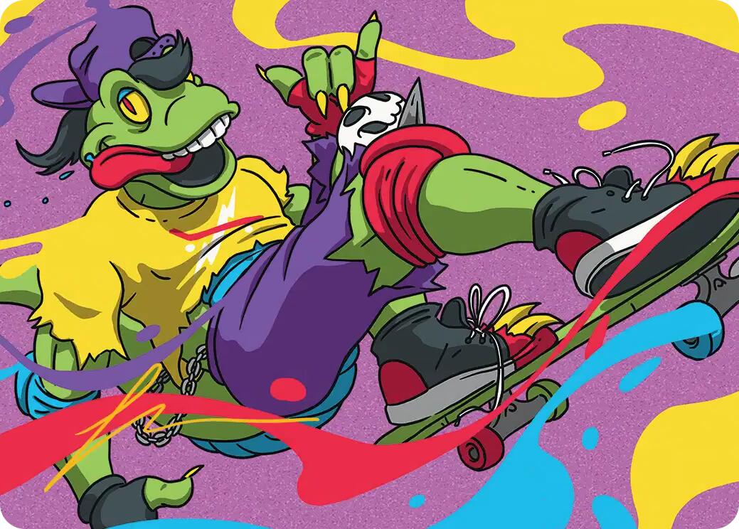 Mondo Gecko Art Card (Gold-Stamped Signature) [Teenage Mutant Ninja Turtles Art Series] | Spectrum Games