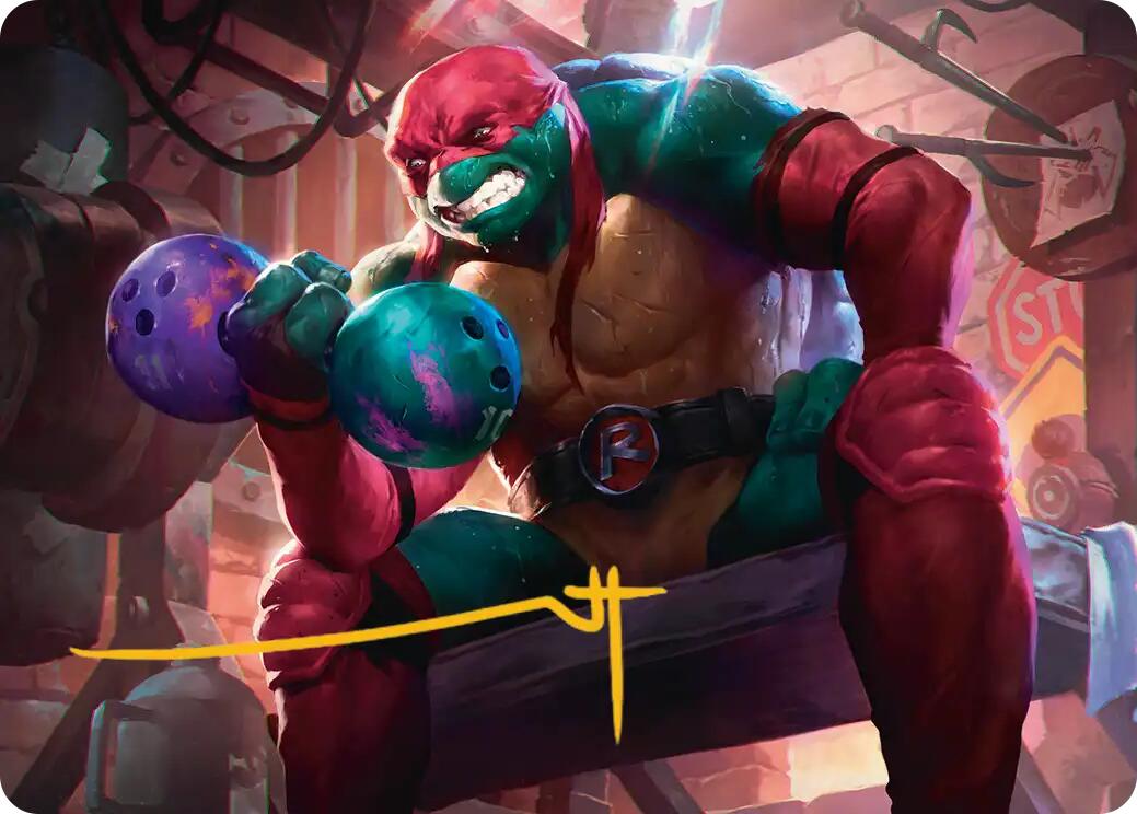Raphael, Tough Turtle Art Card (Gold-Stamped Signature) [Teenage Mutant Ninja Turtles Art Series] | Spectrum Games