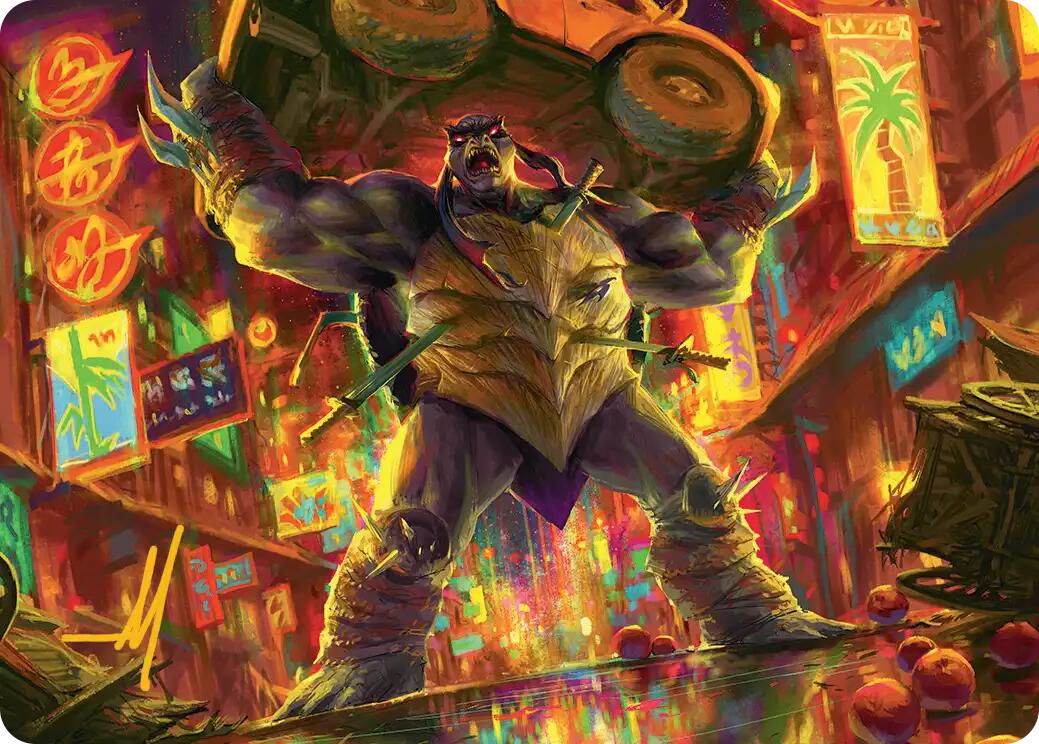 Slash, Reptile Rampager Art Card (Gold-Stamped Signature) [Teenage Mutant Ninja Turtles Art Series] | Spectrum Games