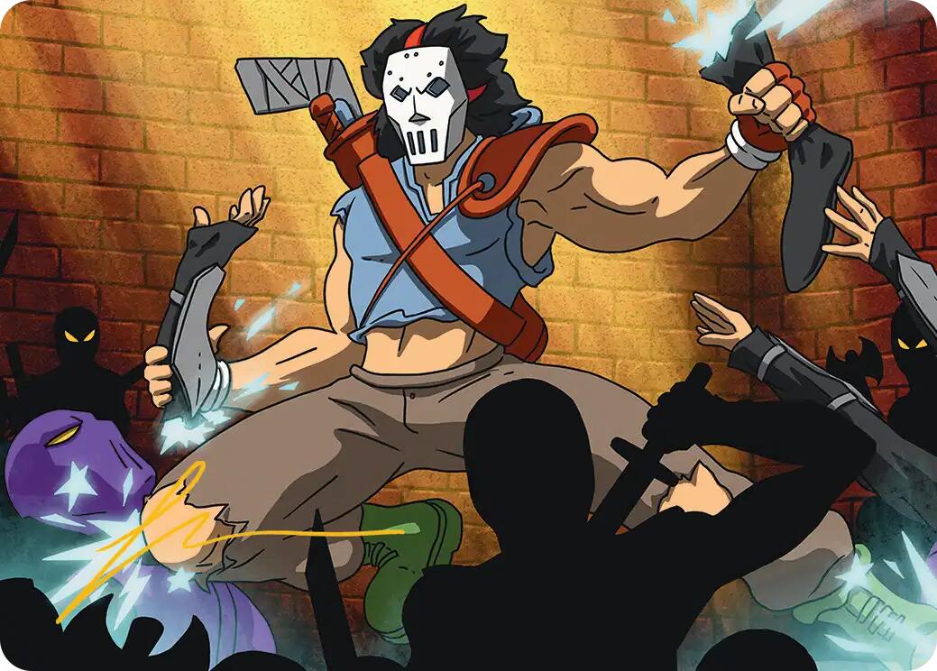 Casey Jones, Vigilante Art Card (Gold-Stamped Signature) [Teenage Mutant Ninja Turtles Art Series] | Spectrum Games
