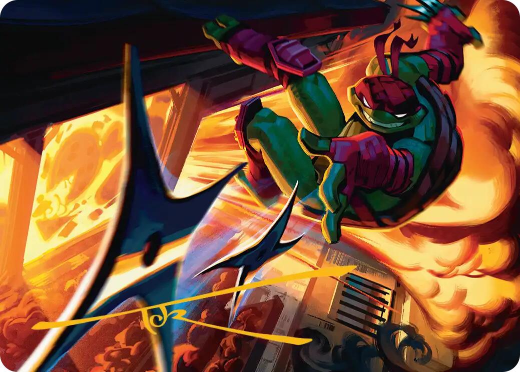 Storm of Steel Art Card (Gold-Stamped Signature) [Teenage Mutant Ninja Turtles Art Series] | Spectrum Games