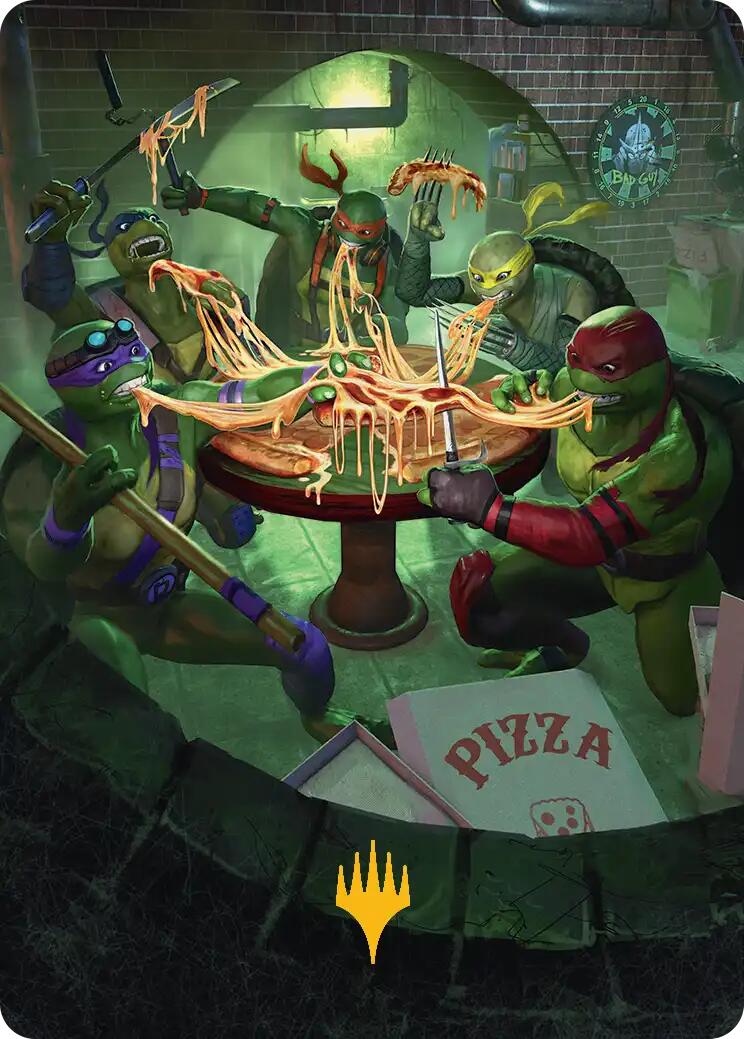 Food Chain Art Card (Gold-Stamped) [Teenage Mutant Ninja Turtles Art Series] | Spectrum Games
