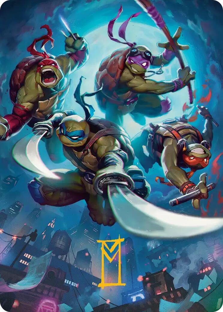 Heroes in a Half Shell Art Card (Gold-Stamped Signature) [Teenage Mutant Ninja Turtles Art Series] | Spectrum Games
