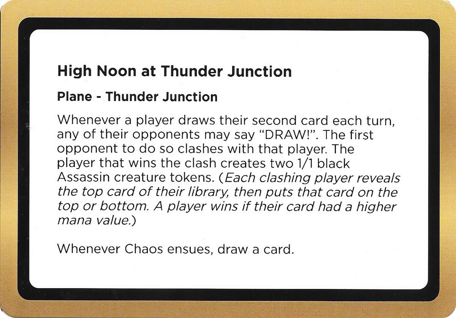 High Noon at Thunder Junction (Black Lotus Unknown Planechase) [Oversize Cards] | Spectrum Games