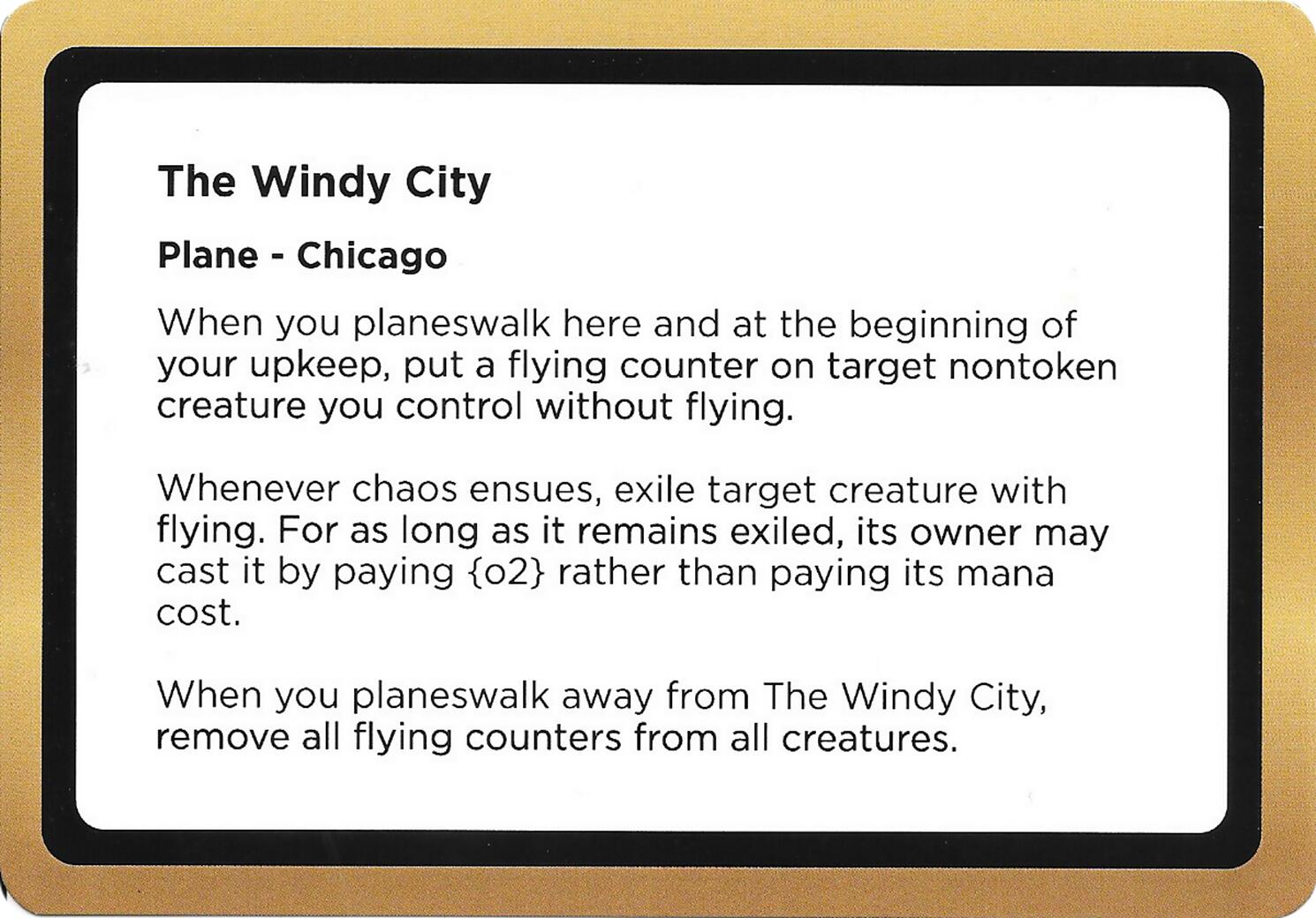 The Windy City (Black Lotus Unknown Planechase) [Oversize Cards] | Spectrum Games