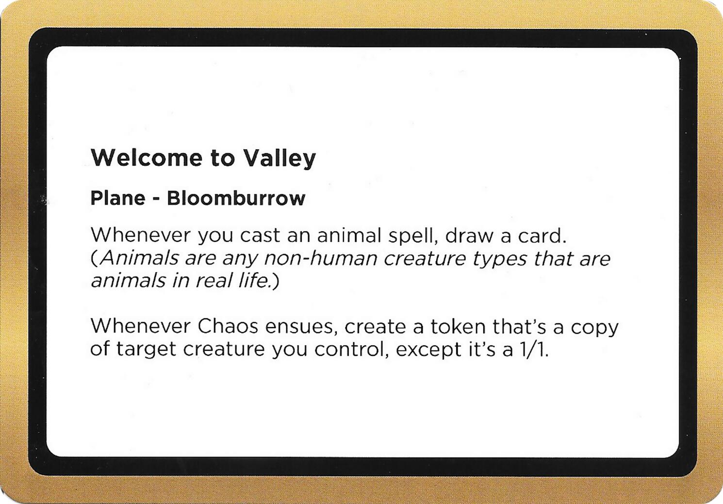 Welcome to Valley (Black Lotus Unknown Planechase) [Oversize Cards] | Spectrum Games
