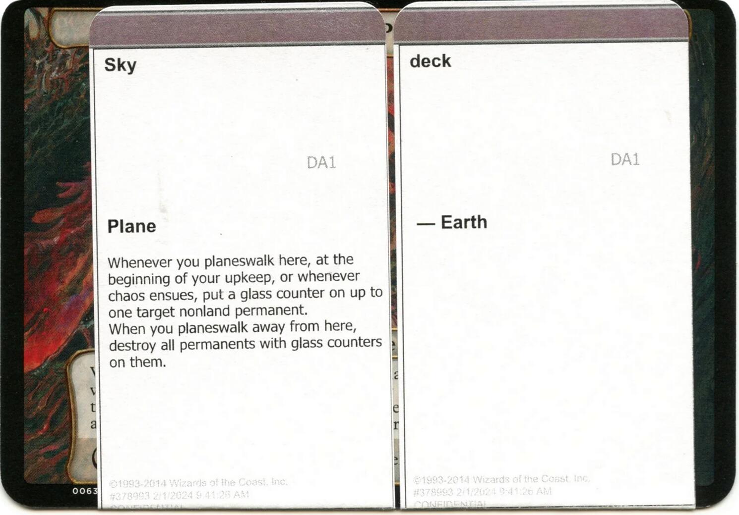 Sky Deck (Black Lotus Unknown Planechase) [Oversize Cards] | Spectrum Games