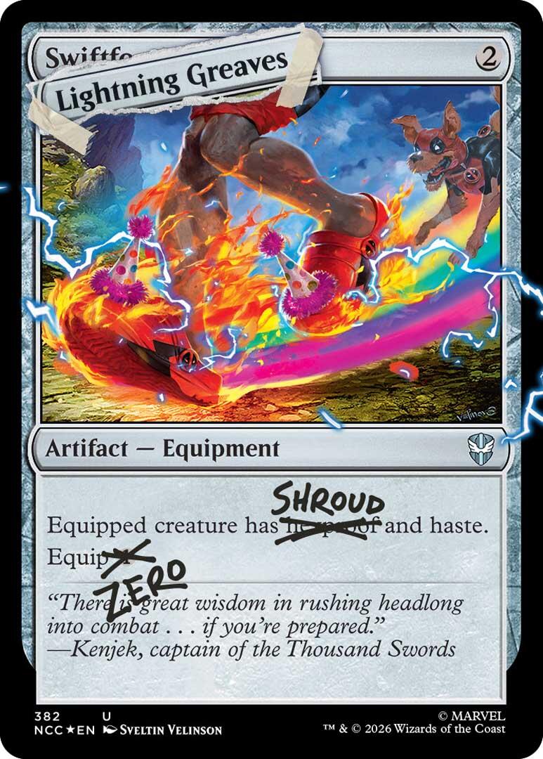 Lightning Greaves (382) (Pool Party Foil) [Secret Lair Drop Series] | Spectrum Games