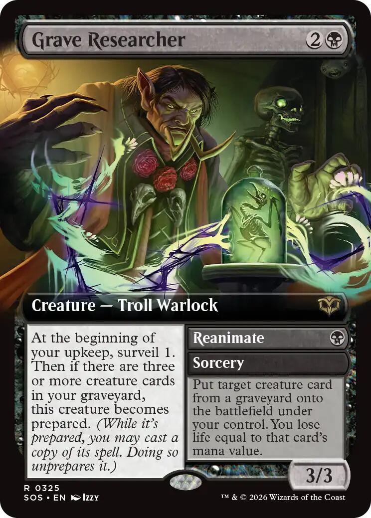 Grave Researcher (Extended Art) [Secrets of Strixhaven] | Spectrum Games