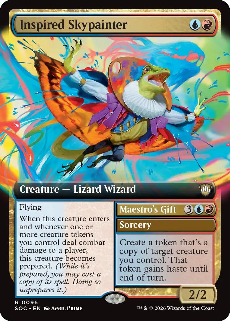Inspired Skypainter (Extended Art) [Secrets of Strixhaven Commander] | Spectrum Games
