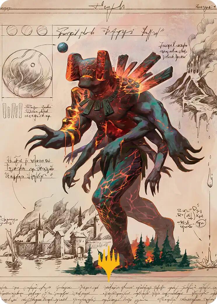 Magmablood Archaic Art Card (Gold-Stamped Planeswalker Symbol) [Secrets of Strixhaven Art Series] | Spectrum Games
