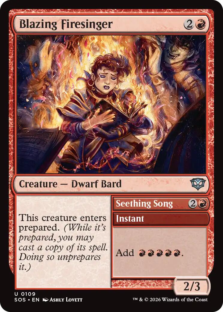 Blazing Firesinger [Secrets of Strixhaven] | Spectrum Games
