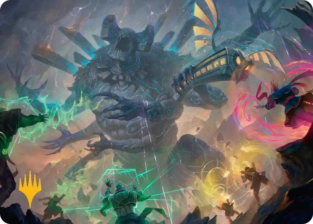 Moment of Reckoning Art Card (Gold-Stamped Planeswalker Symbol) [Secrets of Strixhaven Art Series] | Spectrum Games
