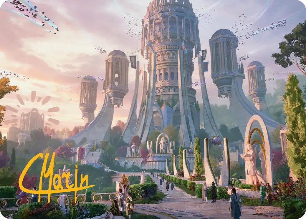 Command Tower Art Card (Gold-Stamped Signature) [Secrets of Strixhaven Art Series] | Spectrum Games