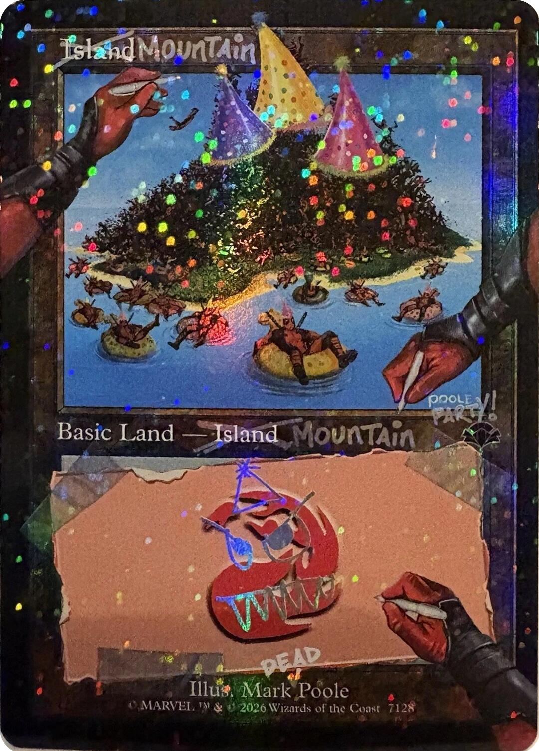 Mountain (7128) (Pool Party Foil) [Secret Lair Drop Series] | Spectrum Games
