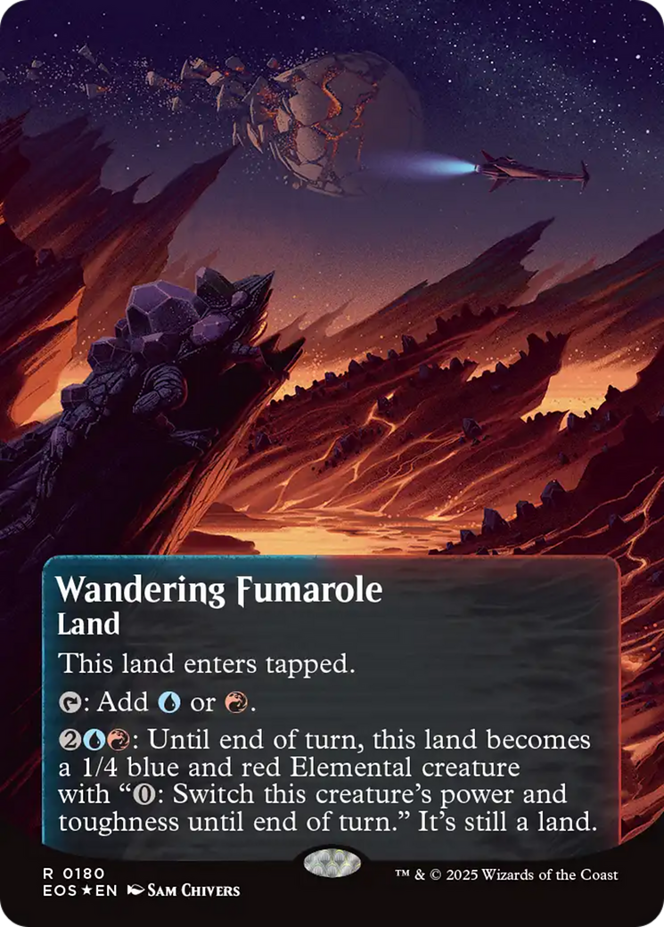 Wandering Fumarole (0180) (Borderless) (Galaxy Foil) [Edge of Eternities: Stellar Sights] | Spectrum Games