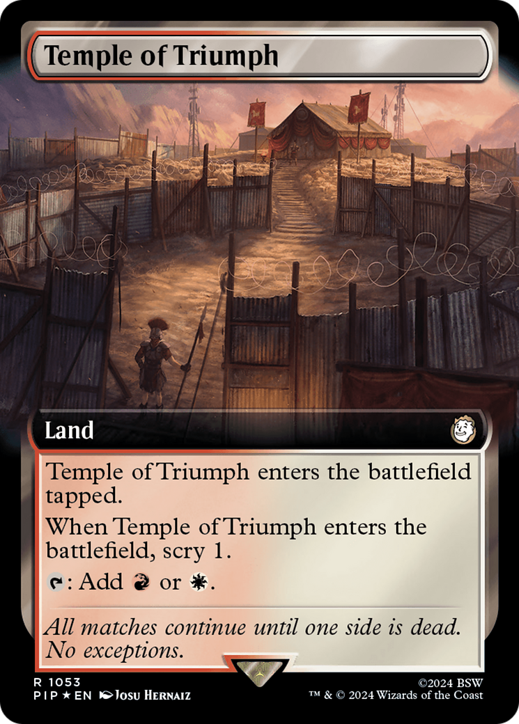 Temple of Triumph (Extended Art) (Surge Foil) [Fallout] | Spectrum Games