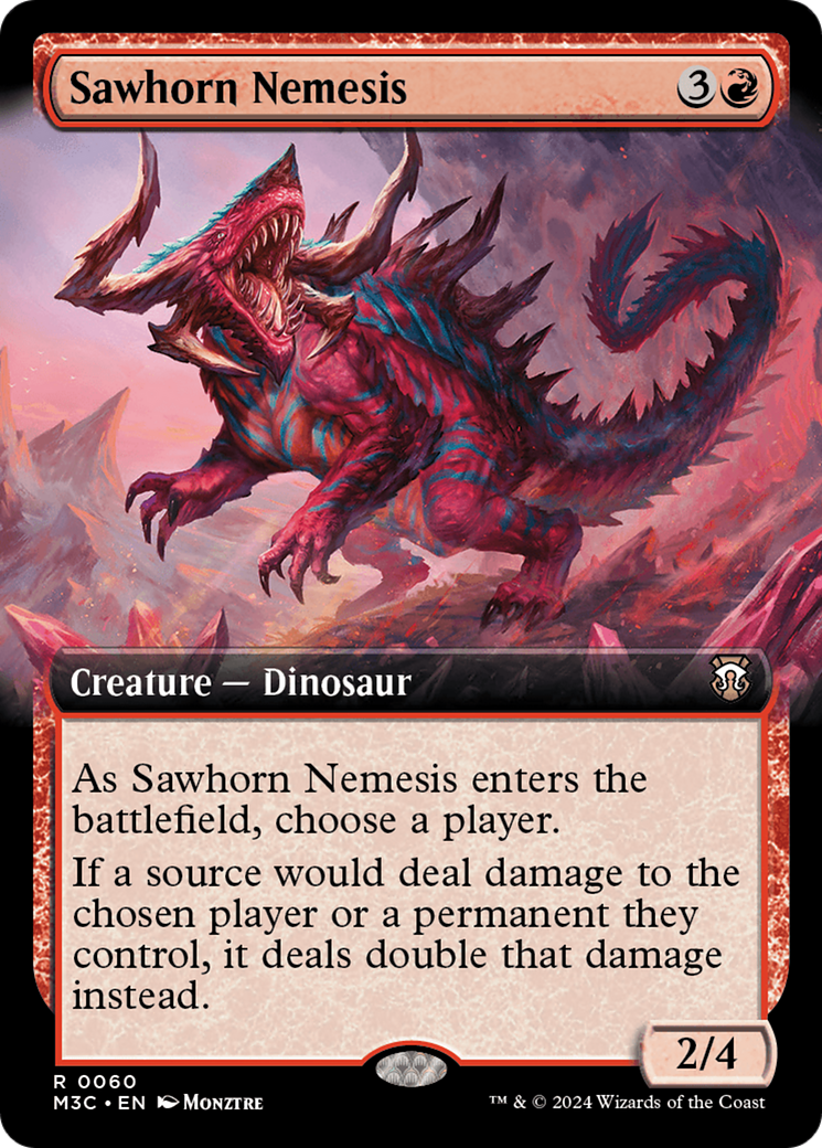 Sawhorn Nemesis (Extended Art) [Modern Horizons 3 Commander] | Spectrum Games