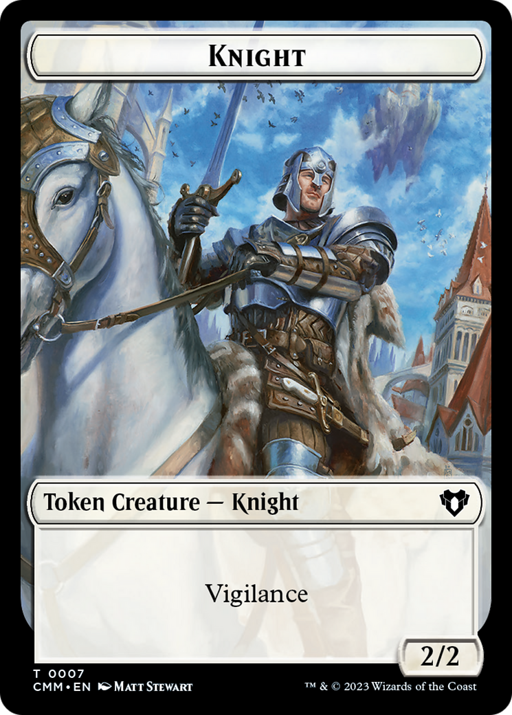 Knight Token [Commander Masters Tokens] | Spectrum Games