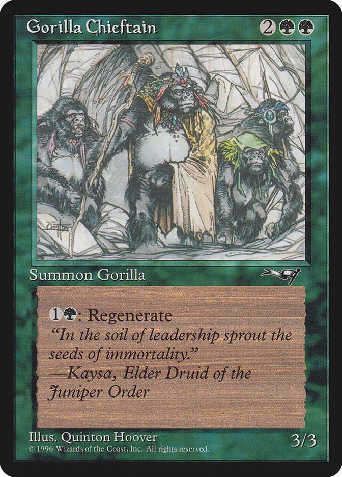 Gorilla Chieftain (Four Gorilla Art) [Alliances] | Spectrum Games