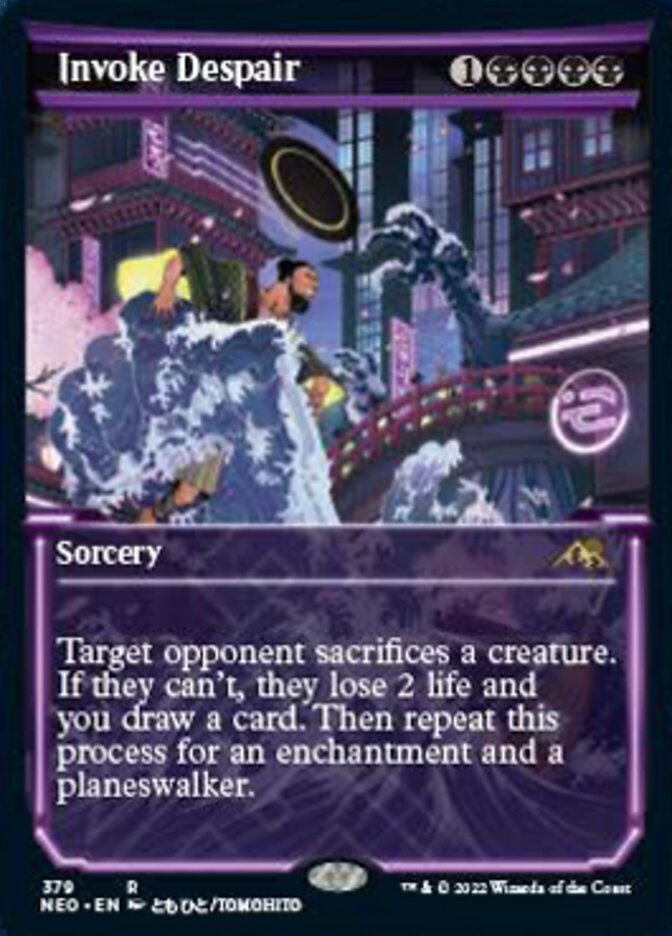 Invoke Despair (Showcase Soft Glow) [Kamigawa: Neon Dynasty] | Spectrum Games