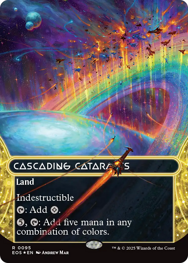 Cascading Cataracts (0095) (Borderless) (Galaxy Foil) [Edge of Eternities: Stellar Sights] | Spectrum Games
