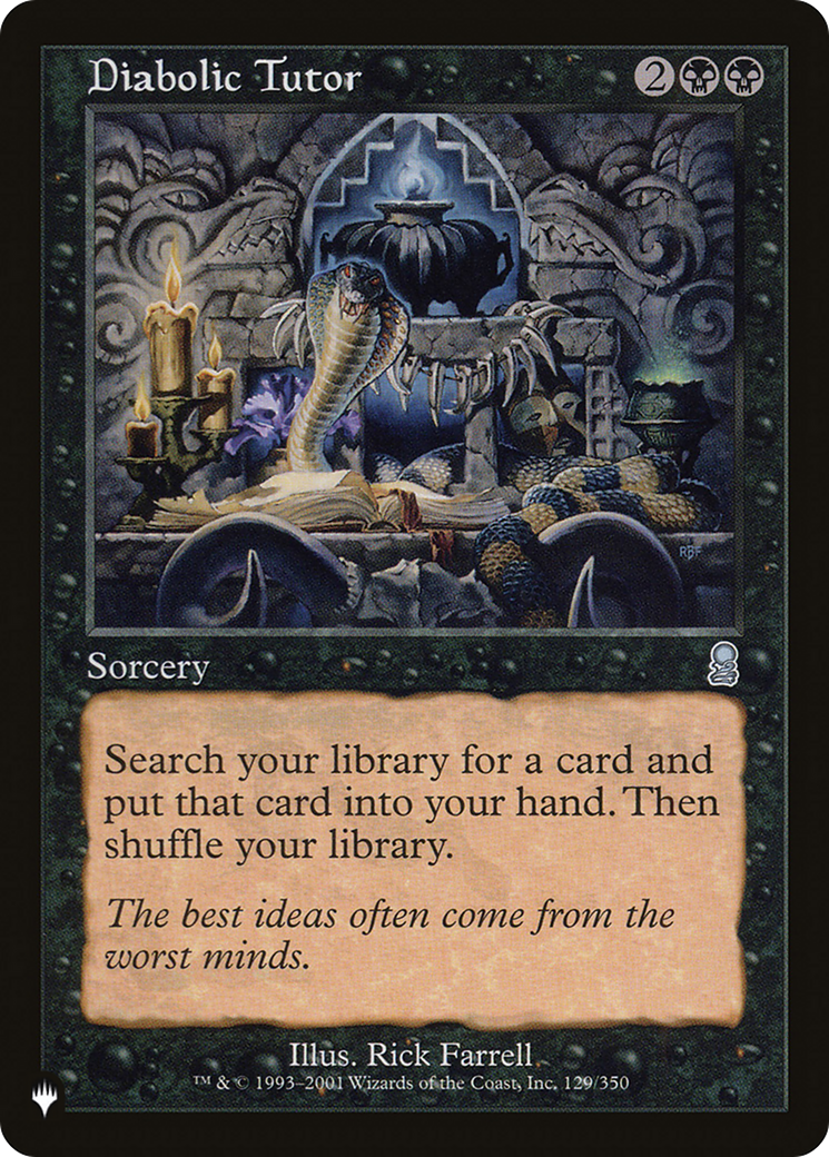 Diabolic Tutor [The List] | Spectrum Games
