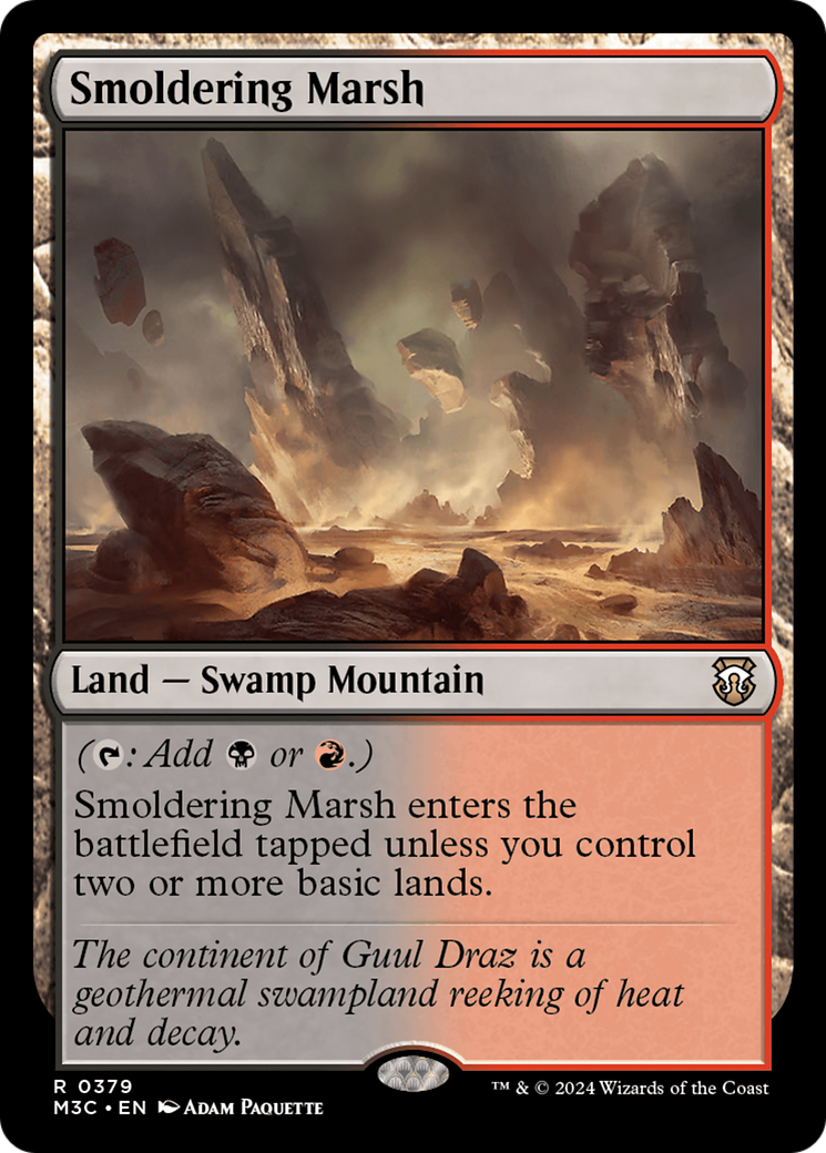 Smoldering Marsh (Ripple Foil) [Modern Horizons 3 Commander] | Spectrum Games