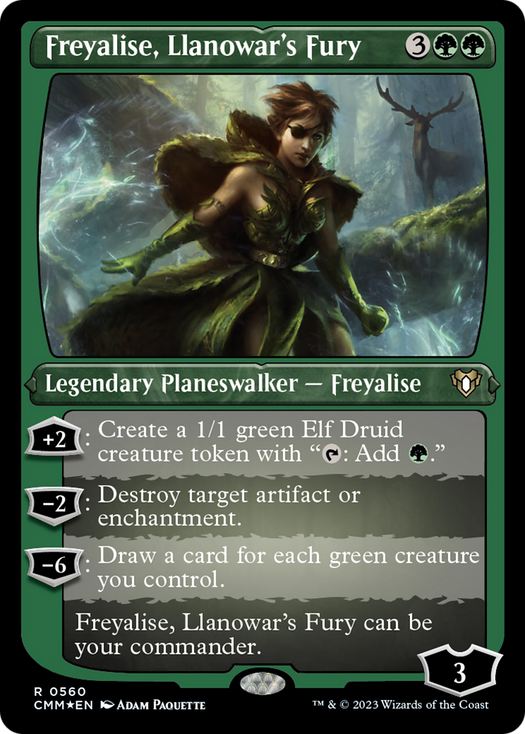 Freyalise, Llanowar's Fury (Foil Etched) [Commander Masters] | Spectrum Games