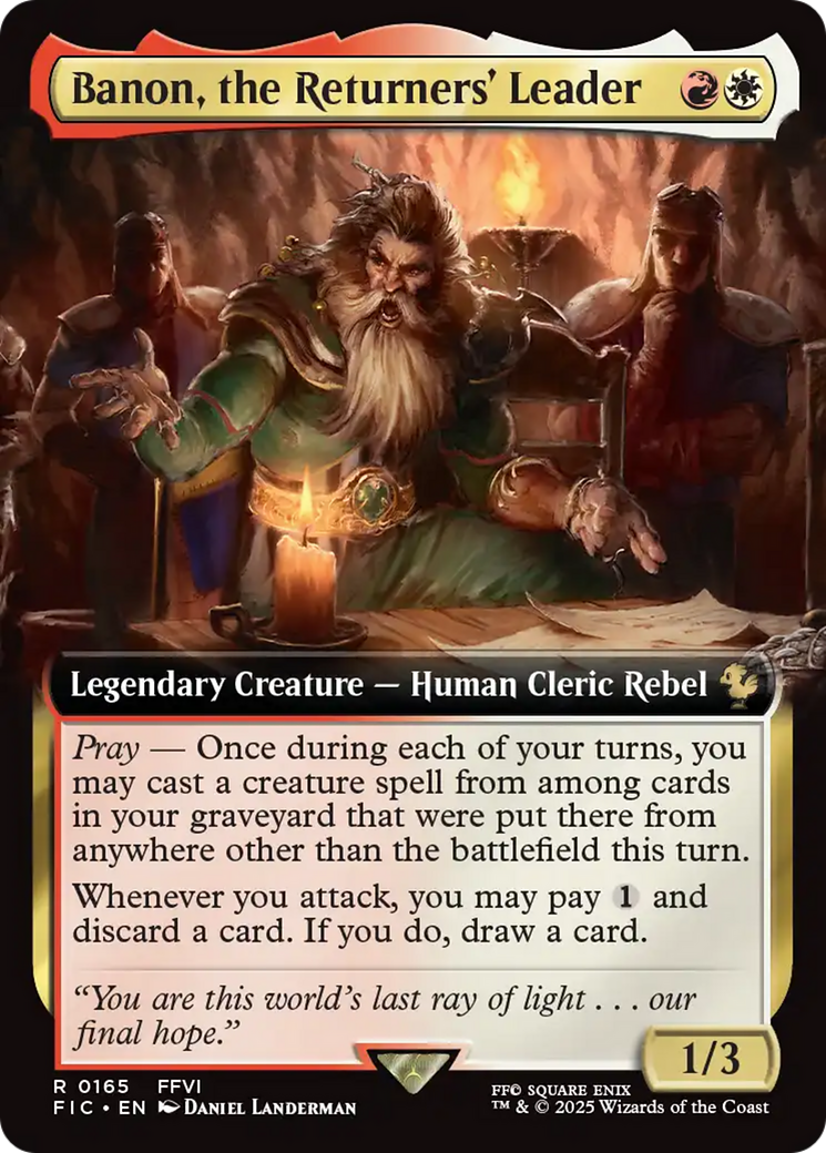 Banon, the Returners' Leader (Extended Art) [FINAL FANTASY Commander] | Spectrum Games