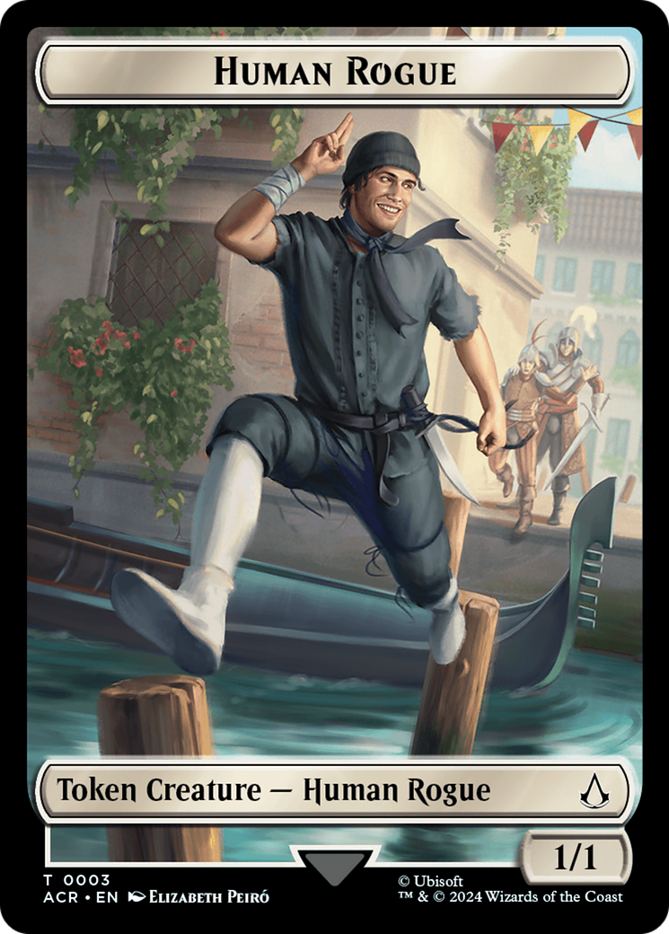 Assassin // Human Rogue Double-Sided Token [Assassin's Creed Tokens] | Spectrum Games