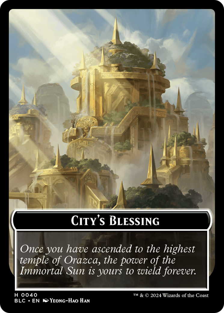 Hamster // City's Blessing Double-Sided Token [Bloomburrow Commander Tokens] | Spectrum Games