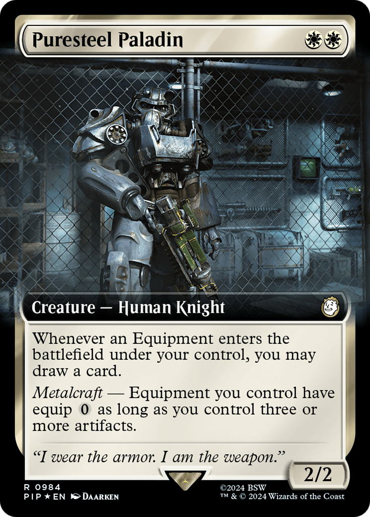 Puresteel Paladin (Extended Art) (Surge Foil) [Fallout] | Spectrum Games