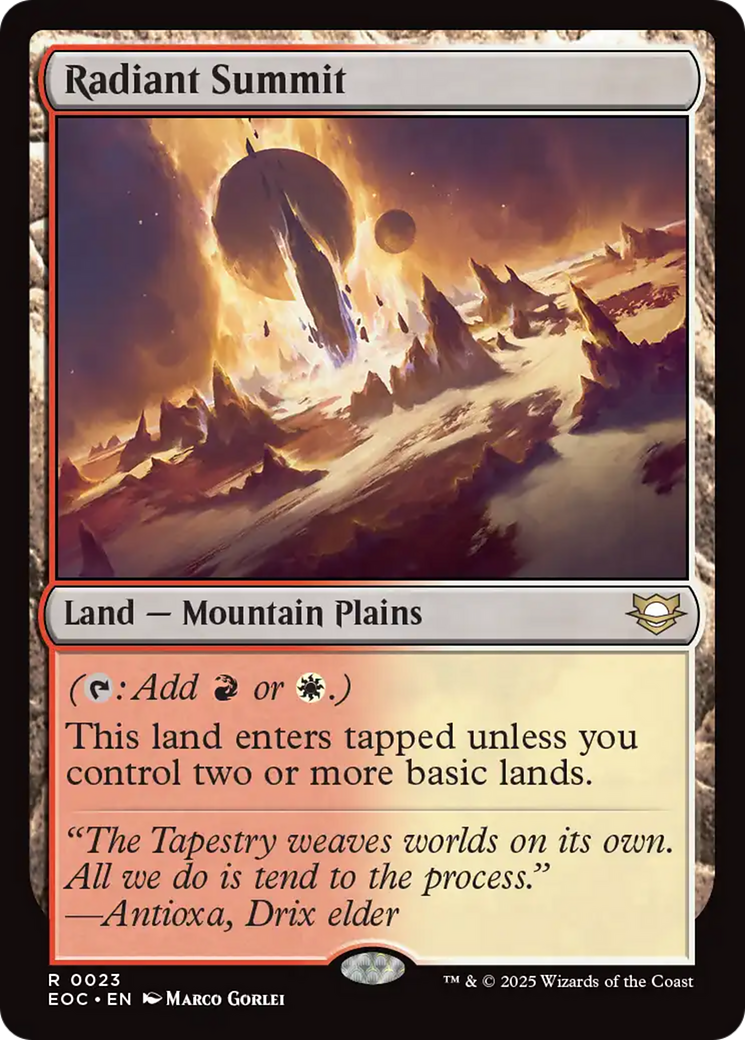Radiant Summit [Edge of Eternities Commander] | Spectrum Games