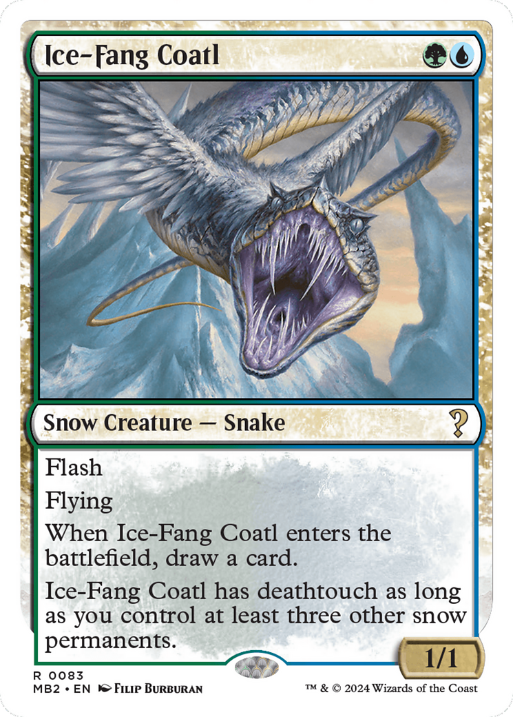 Ice-Fang Coatl (White Border) [Mystery Booster 2] | Spectrum Games