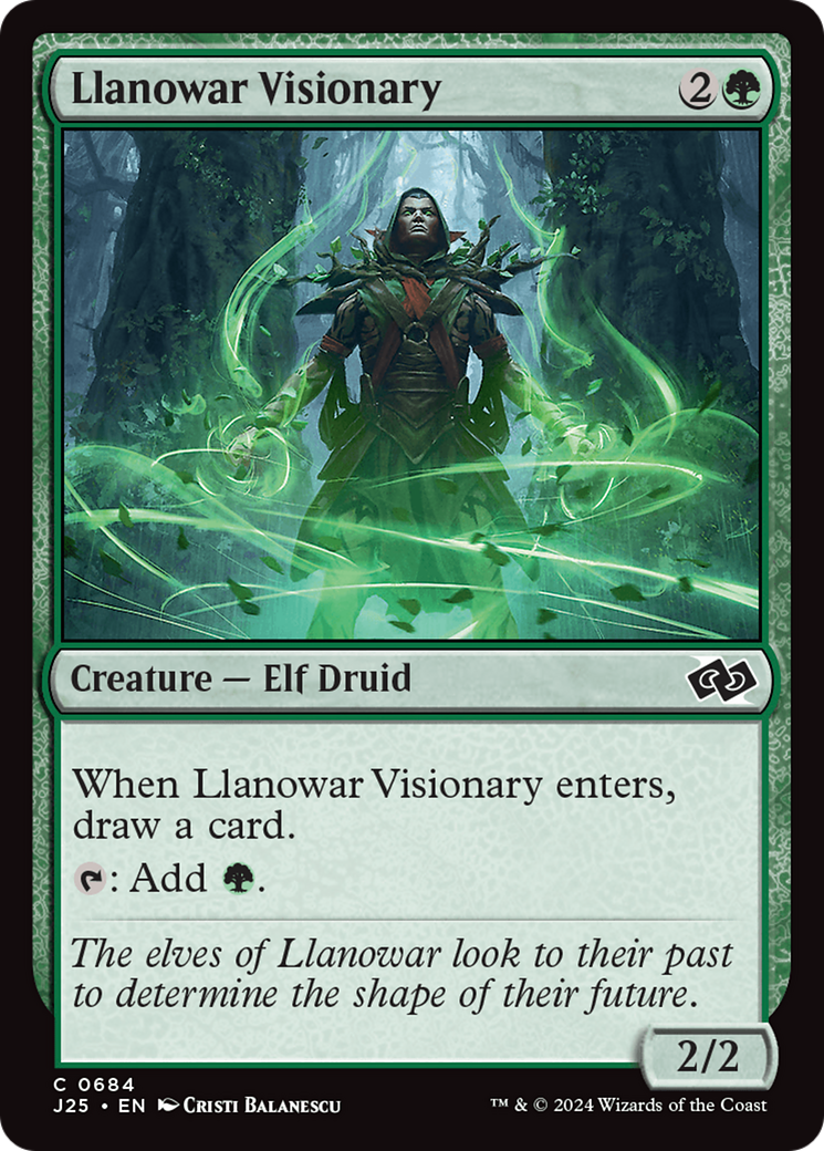 Llanowar Visionary [Foundations Jumpstart] | Spectrum Games