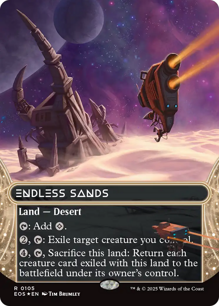 Endless Sands (0105) (Borderless) (Galaxy Foil) [Edge of Eternities: Stellar Sights] | Spectrum Games