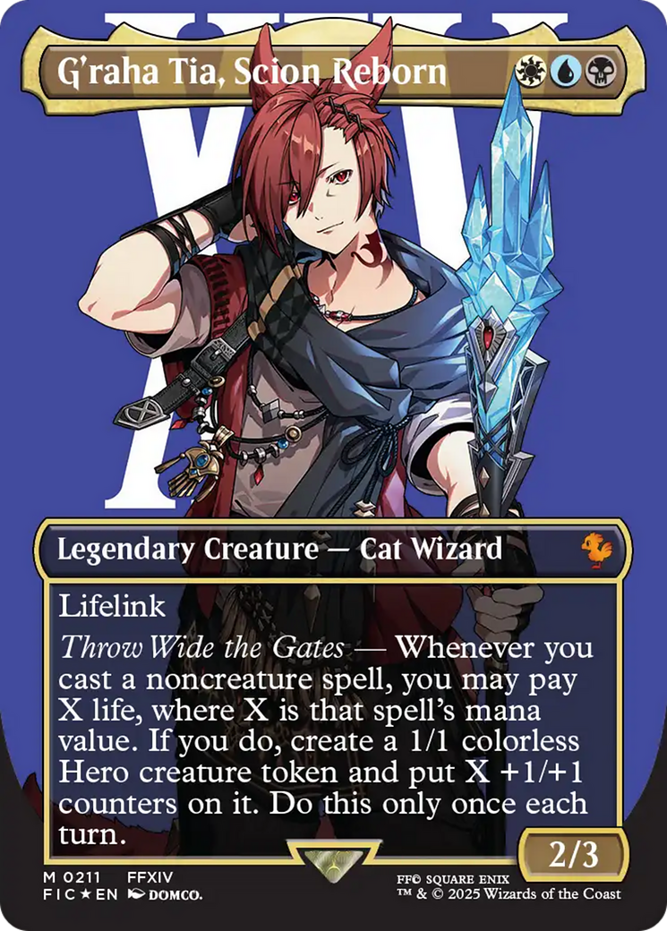 G'raha Tia, Scion Reborn (Borderless) (Surge Foil) [FINAL FANTASY Commander] | Spectrum Games