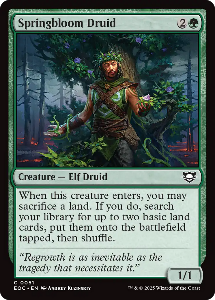 Springbloom Druid [Edge of Eternities Commander] | Spectrum Games