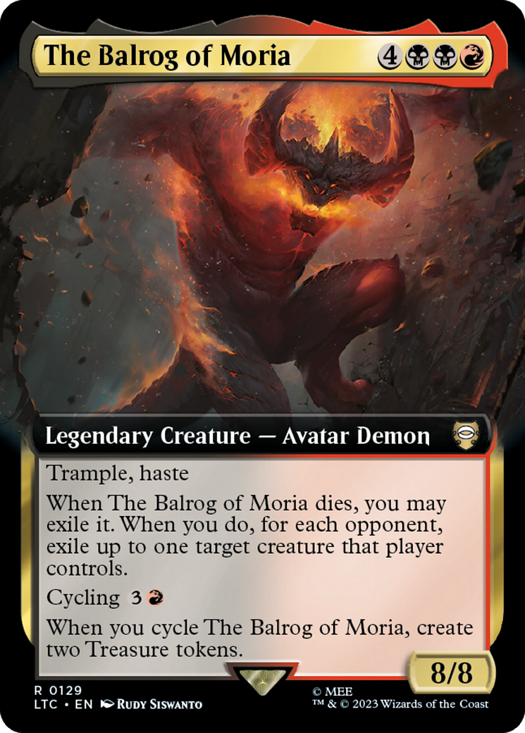 The Balrog of Moria (Extended Art) [The Lord of the Rings: Tales of Middle-Earth Commander] | Spectrum Games