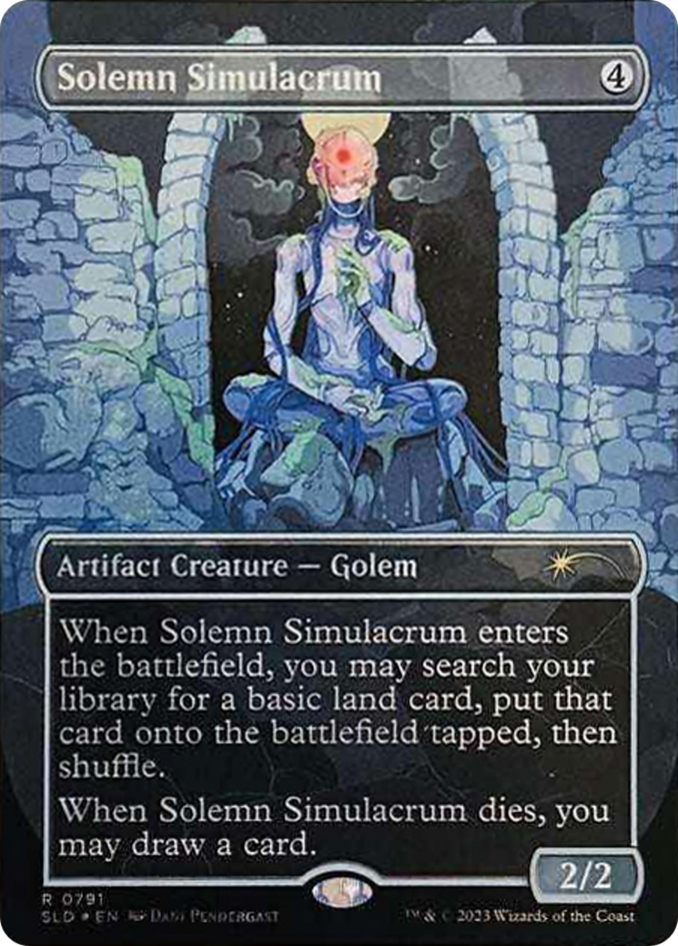 Solemn Simulacrum (0791) (Borderless) [Secret Lair Drop Series] | Spectrum Games