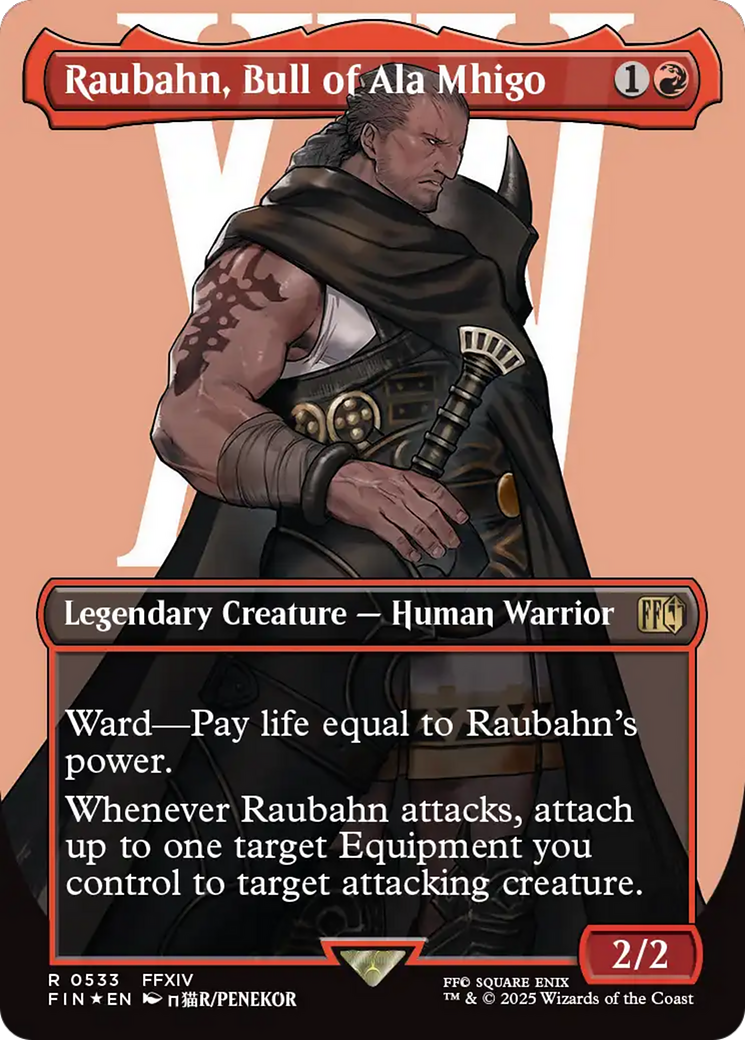 Raubahn, Bull of Ala Mhigo (Borderless) (Surge Foil) [FINAL FANTASY] | Spectrum Games