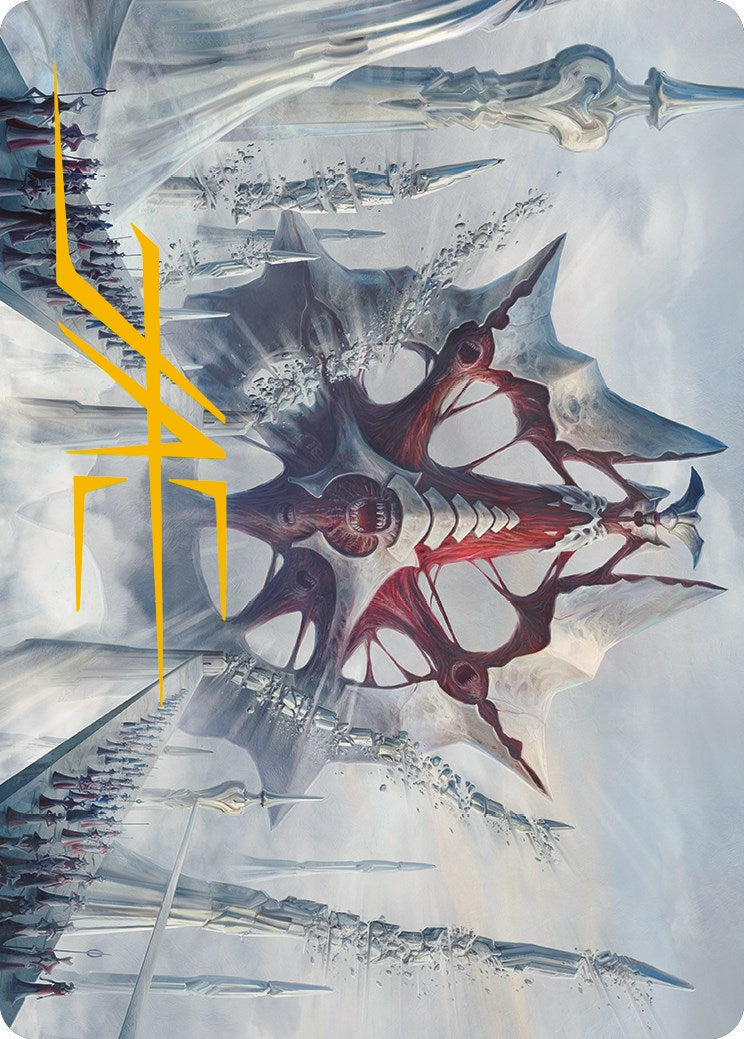 Mondrak, Glory Dominus Art Card (Gold-Stamped Signature) [Phyrexia: All Will Be One Art Series] | Spectrum Games