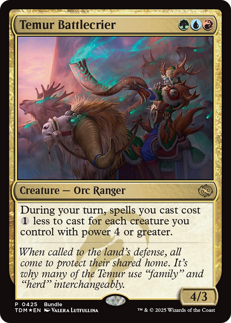 Temur Battlecrier (Bundle) [Tarkir: Dragonstorm Promos] | Spectrum Games